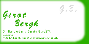 girot bergh business card